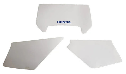 Dekalsett kåper MT helhvit/blå