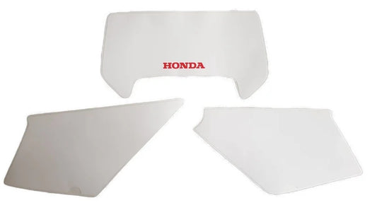 Dekalsett kåper MT helhvit/rød